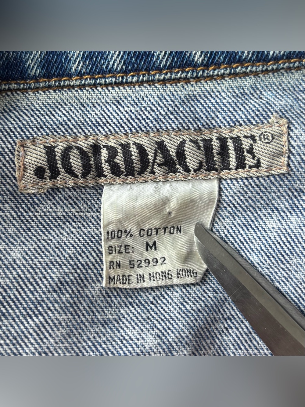 Vintage 80s Jordache Denim Jacket Womens M Avant Garde Acid Wash Crop Asymmetric - Picture 5 of 16